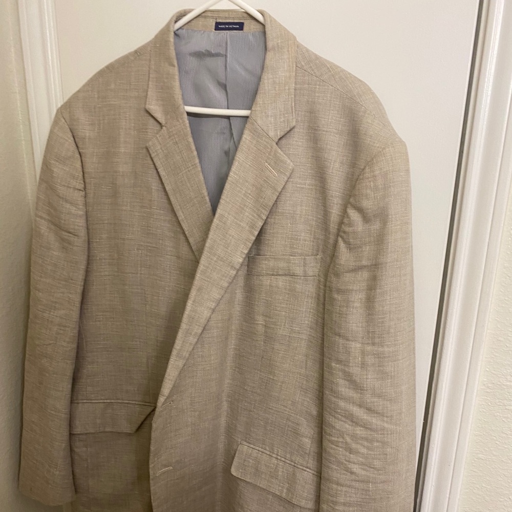 Tan Stafford Suit/Sport Coat and Pants 52R 44x32